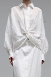 INTO THE EAST White Structured Shirt ITE-E1YG249102-BAI White